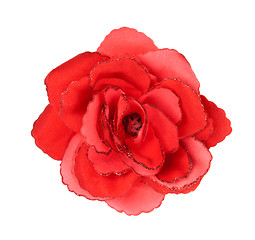 Image showing red flower fabric