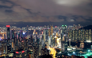 Image showing Hong Kong at night 