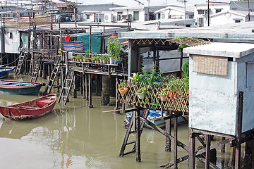 Image showing famous wood house on water