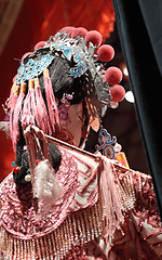 Image showing chinese dummy opera, looking after the stage 