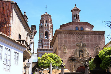 Image showing Mudejar bell tower Spanish village in Barcelona, Spain 