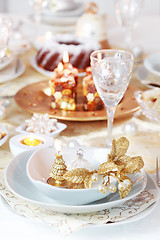 Image showing Luxury place setting for Christmas