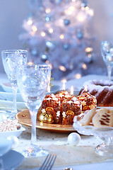 Image showing Luxury place setting for Christmas