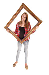 Image showing Girl in picture frame.