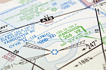 Image showing Vancouver aeronautical map.