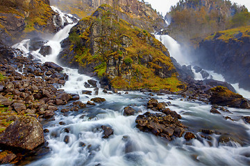 Image showing Laatefoss in Odda