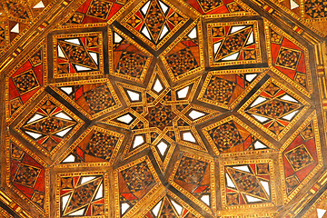 Image showing Moroccan wood pattern