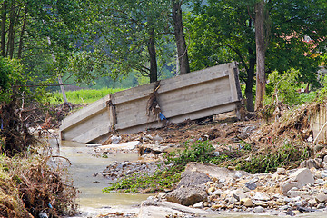 Image showing Bridge after flooding