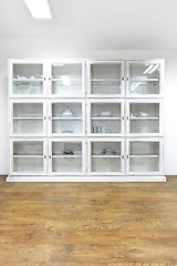 Image showing White glass cabinet