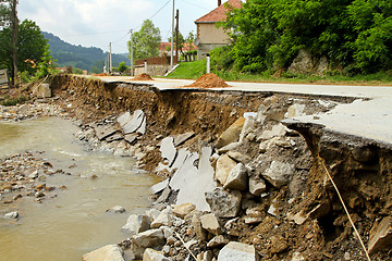 Image showing Landslip road