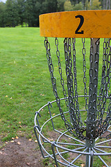 Image showing Disc golf basket