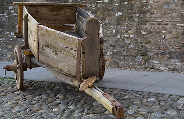 Image showing Old wooden wagon