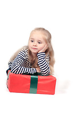 Image showing Little cute girl in studio