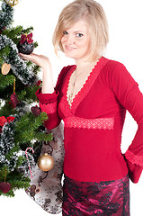 Image showing Happy woman with Christmas presents