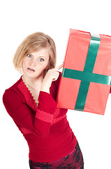 Image showing Happy woman with Christmas presents