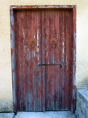Image showing An old church door. Linou. Cyprus
