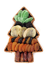 Image showing christmas tree from the fruit