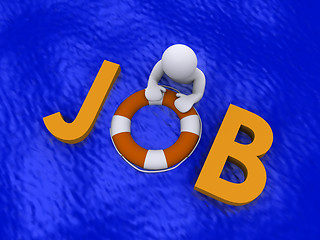 Image showing Looking for job in the sea of unemployment