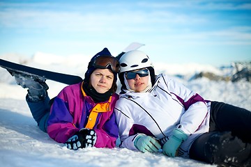 Image showing Skiers