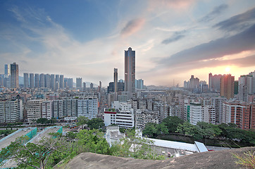 Image showing city sunset