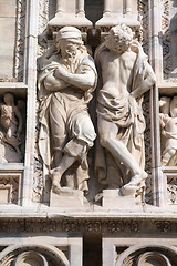 Image showing Milan cathedral sculpture