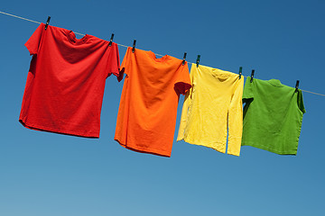 Image showing Joyful summer laundry