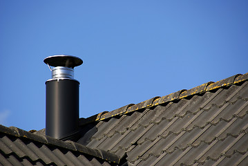 Image showing Pipe and roof
