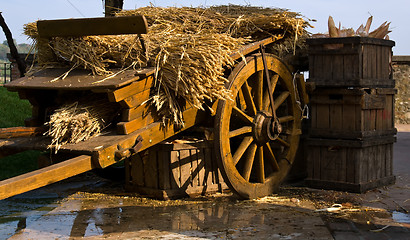 Image showing Wooden wagon