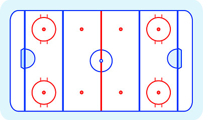 Image showing ice hockey field greetings card vector