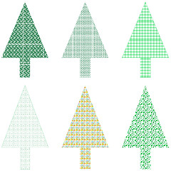 Image showing Abstract green christmas tree greeting card vector