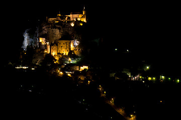 Image showing Rocamadour at night