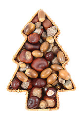 Image showing  christmas nuts tree