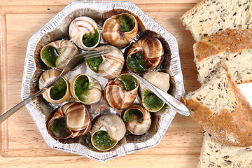 Image showing snails as french gourmet food