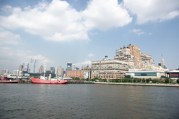 Image showing new york pier on hudson river