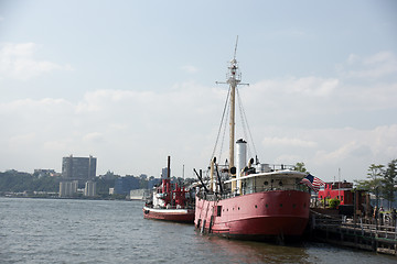 Image showing new york pier on hudson river