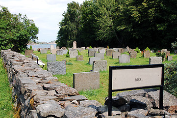 Image showing Graveyard by the sea