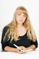 Image showing blonde with a book