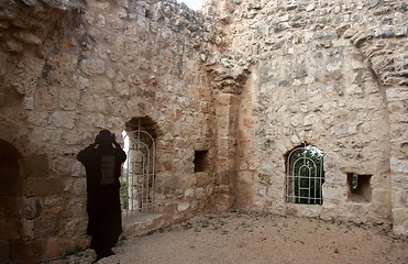 Image showing Crusaders castle ruins in Galilee