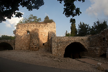 Image showing Crusaders castle ruins in Galilee