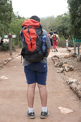 Image showing Hiking for health at holiday