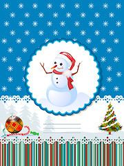 Image showing Decorative winter holidays card