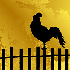 Image showing Cock silhouette