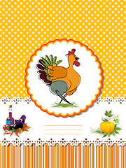 Image showing Decorative Thanksgiving Day card