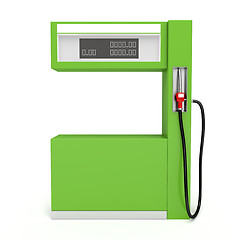 Image showing Green fuel pump