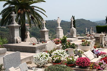 Image showing Old cemetery in St-Paul de Vence