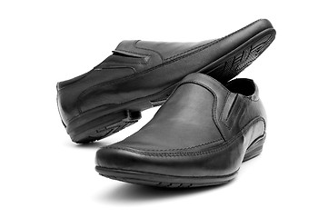 Image showing Pair of black man's shoes