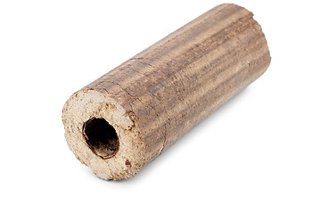 Image showing briquettes firewood  isolation  on white