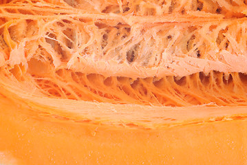 Image showing Slices of pumpkin close up as  background 
