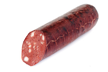 Image showing Meat  product. Sausage  isolation on  white  background