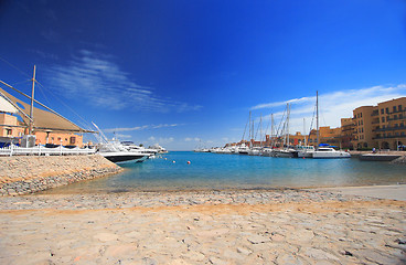 Image showing Luxury yachts at El Gouna